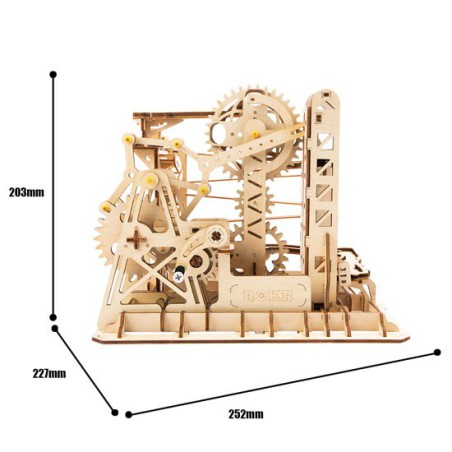 Puzzle Mécanique 3D Bois - Circuit à billes - Night City - ROKR