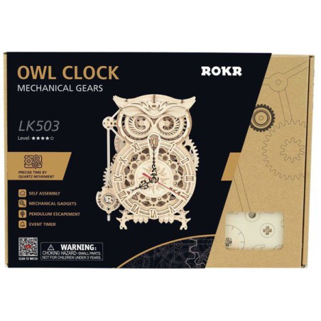 Intermediate mechanical 3D puzzle for owl clock model | Scientific-MHD