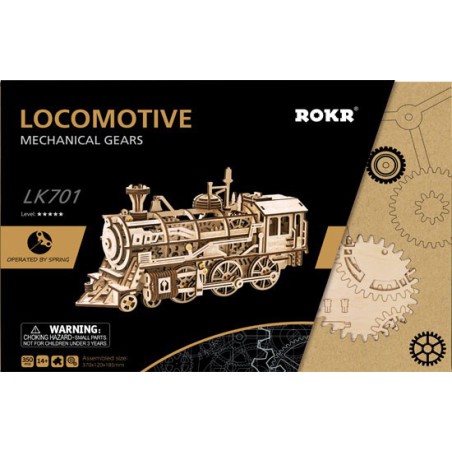 Puzzle 3D mécanique Locomotive Robotime