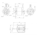 Draft electric motor DM2215 KV1150 engine | Scientific-MHD