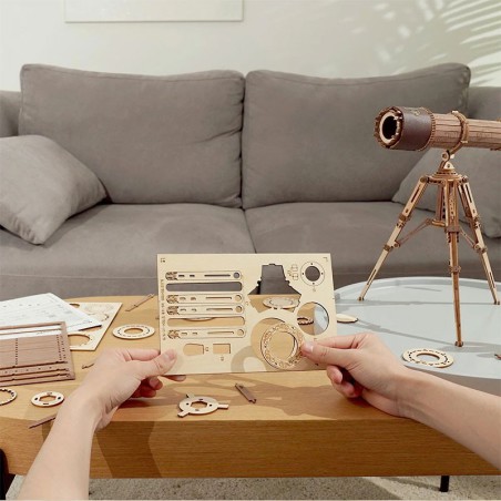 Puzzle 3D mécanique intermédiaire pour maquette Le Téléscope