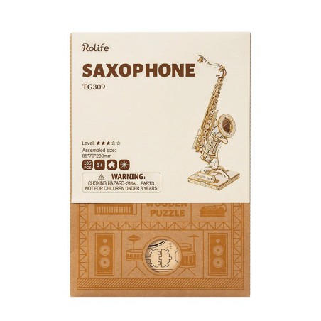 Puzzle 3D mécanique facile pour maquette Le Saxophone