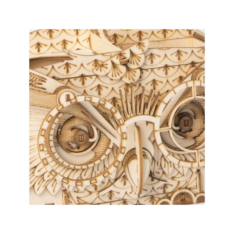 Puzzle 3D mécanique facile pour maquette Boite à crayons hibou
