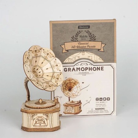 Puzzle 3D mécanique facile pour maquette Le Gramophone