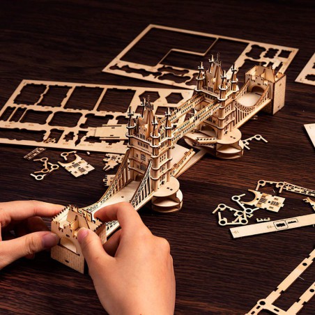 Easy mechanical 3D puzzle for Tower Bridge London model | Scientific-MHD