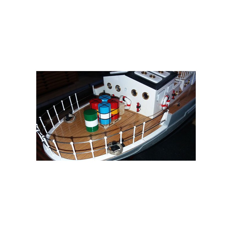 Bateau électrique radiocommandé AIACE Cargo Italien 1/40