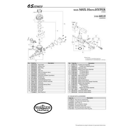 Moteur thermique radiocommandé 50 SX-H RING HYPER