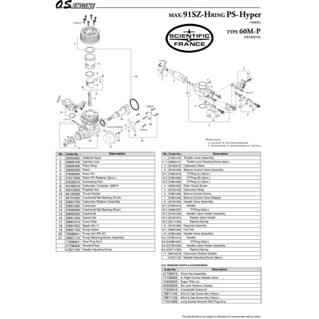 Moteur thermique radiocommandé 91 SZ-H PS HYPER