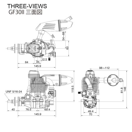 Funkhitze Motor GF 30 II Benzin +F-6040 | Scientific-MHD