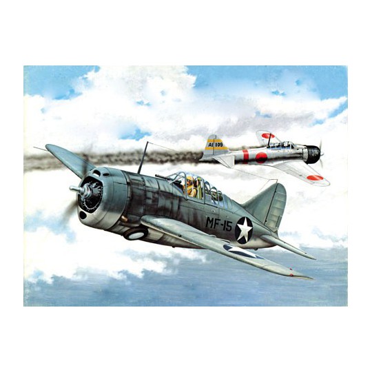 Brewster F2A-3 1/32 plastic plane model Brewster F2A-3 1/32 plastic plane model | Scientific-MHD