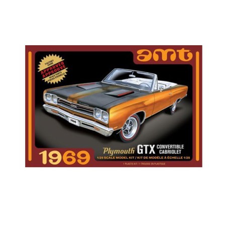 Maquette de voiture en plastique 1969 Plymouth GTX Convertible 1/25