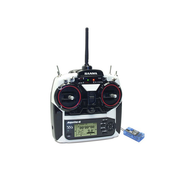 Ensemble pour radiocommande AQUILA 6 MODE 1 SANWA 2.4 GHz FHSS-1
