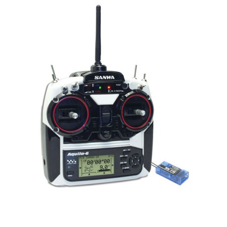 Ensemble pour radiocommande AQUILA 6 MODE 1 SANWA 2.4 GHz FHSS-1