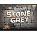 Acrylic painting set 6 Gray stone shades | Scientific-MHD