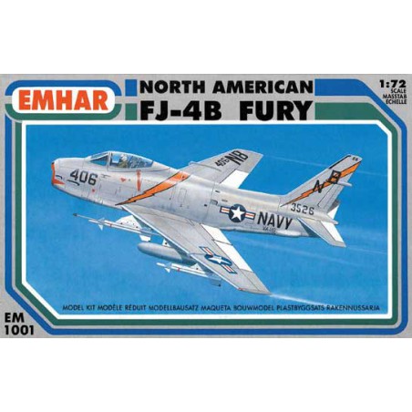Maquette d'avion en plastique NORTH AMERICAN FJ-4B FURY1/72