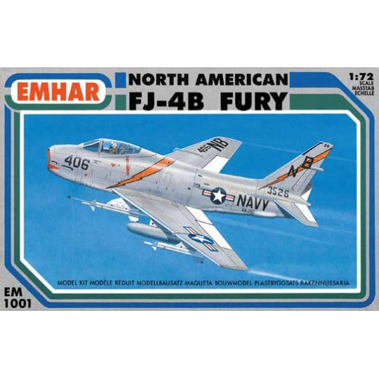 Maquette d'avion en plastique NORTH AMERICAN FJ-4B FURY1/72