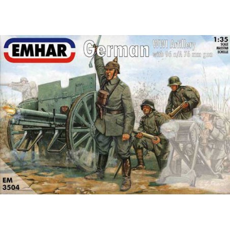 German artillery plastic model and cannon 77mm wwi1/35 | Scientific-MHD