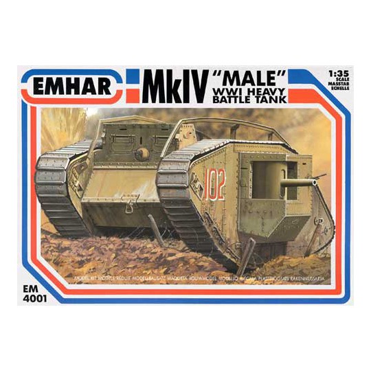 Maquette de Char en plastique MK IV"MALE" WWI TANK1/35 Maquette de Char en plastique MK IV"MALE" WWI TANK1/35