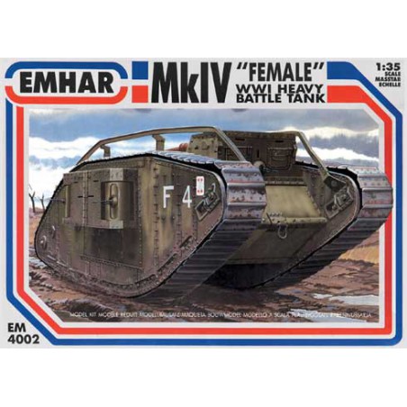 Maquette de Char en plastique MK IV "FEMALE" WWI 1/35
