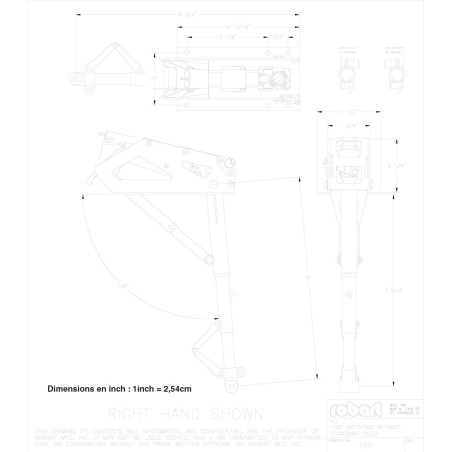 Accessoire embarqué TRAIN RENTRANT PNEUMATIQUE BI-JAMBES ROTATIF - 1/5