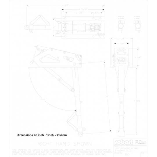Accessoire embarqué TRAIN RENTRANT PNEUMATIQUE BI-JAMBES ROTATIF - 1/5