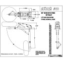 Accessoire embarqué TRAIN RENTRANT PNEUMATIQUE BI-JAMBES 9 à 20Kg - 90° - 203mm