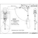 Accessoire embarqué TRAIN RENTRANT PNEUMATIQUE BI-JAMBES 9 à 20Kg - 90° - 279mm