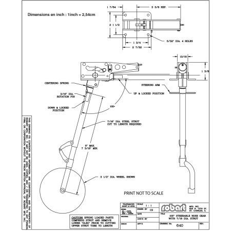 Accessoire embarqué TRAIN RENTRANT PNEUMATIQUE AVANT 11,5Kg