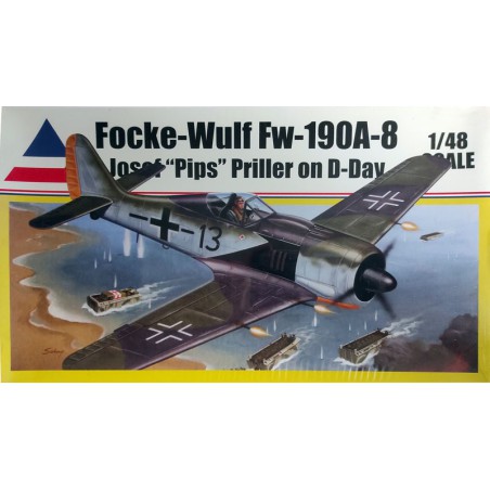 Maquette d'avion en plastique FW 190A-8 Priller 1/48
