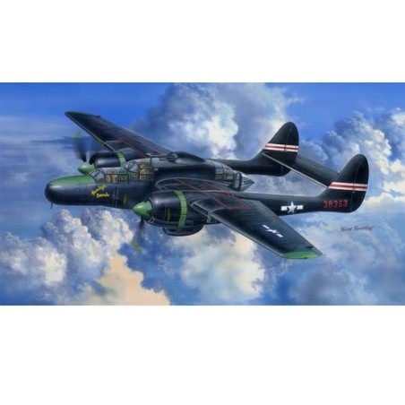 Maquette d'avion en plastique US P-61C Black Widow 1/48