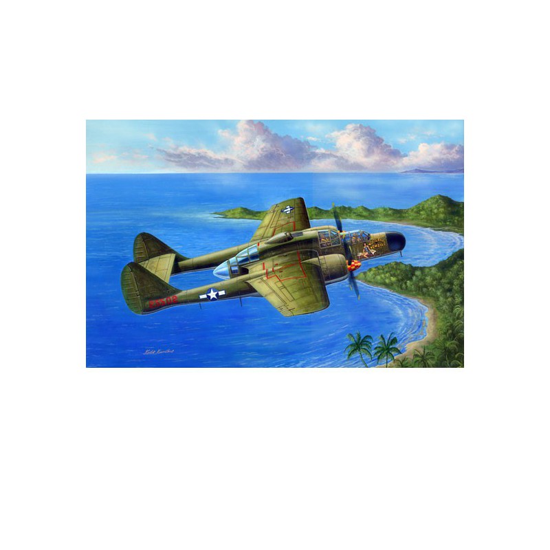 Maquette d'avion en plastique US P-61A Black Widow 1/48