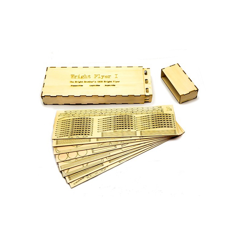 Maquette d'avion en bois Maquette WRIGHT FLYER 500mm KIT