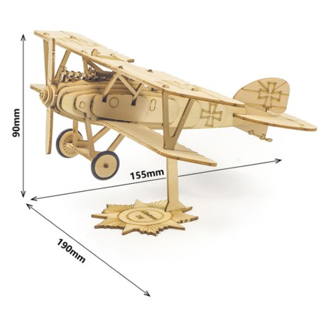 Einfach mechanisches 3D -Puzzle für Mini Albatros Static 1/48 Modell | Scientific-MHD