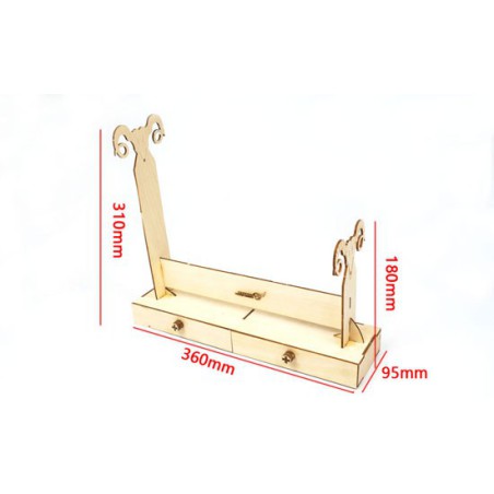 Terrain accessory stand of wood in wood to assemble | Scientific-MHD