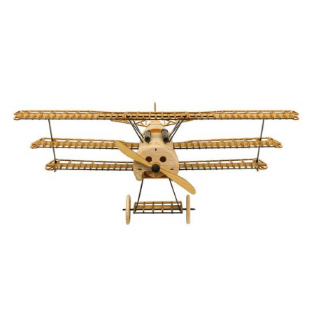 Wooden airplane model Fokker Dr1 Static 1/18 400 mm | Scientific-MHD