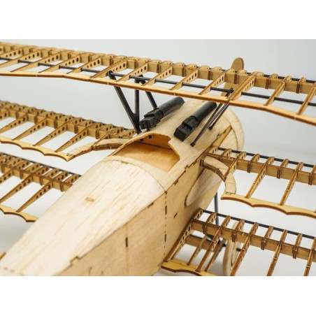 Wooden airplane model Fokker Dr1 Static 1/18 400 mm | Scientific-MHD