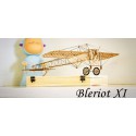 Maquette d'avion en bois Blériot IX statique 1/23