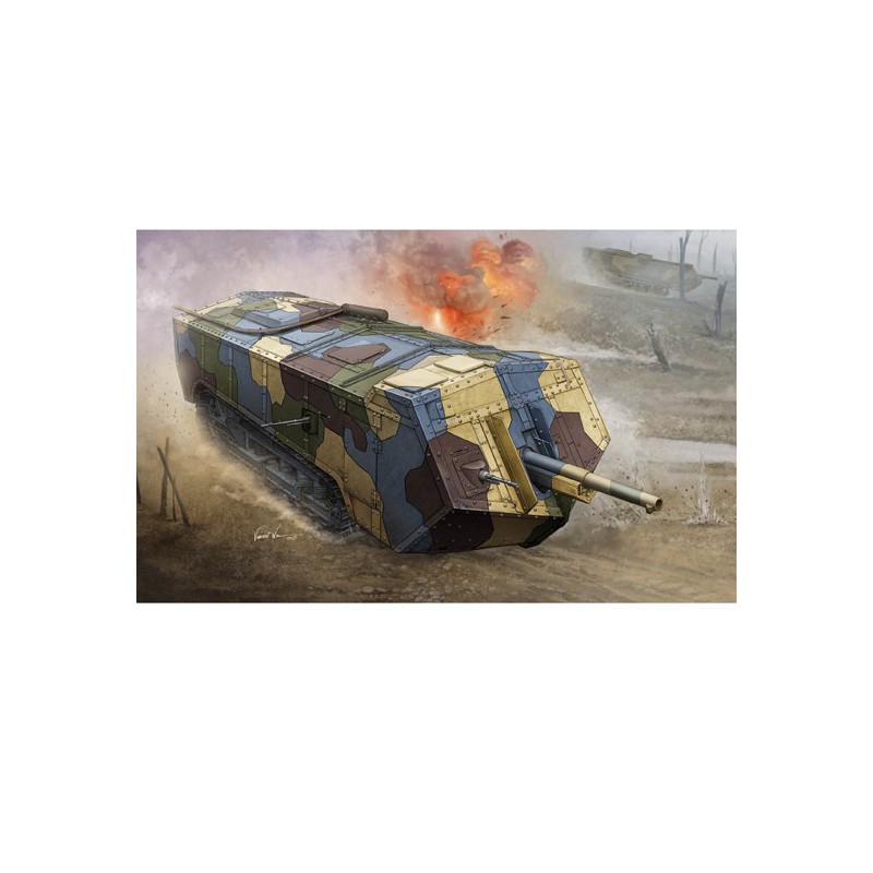 Maquette de Char en plastique Saint Chamond Medium 1/35