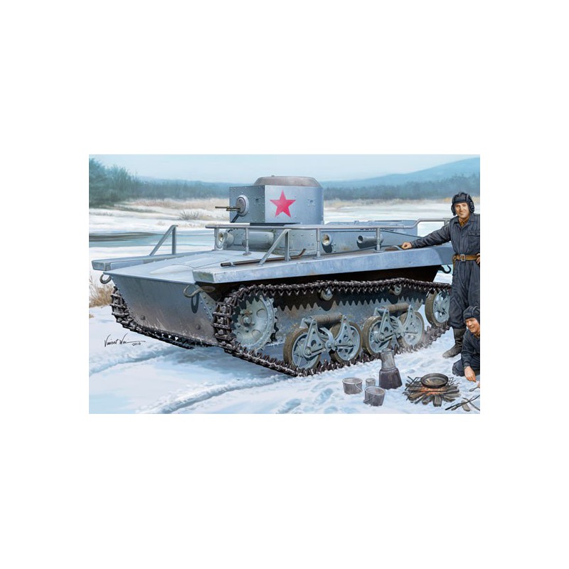 Maquette de Char en plastique Soviet T-37TU Command Tank 1/35