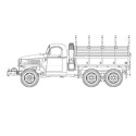 Maquette de camion en plastique US GMC CCKW-352 Steel Cargo Truck 1/35