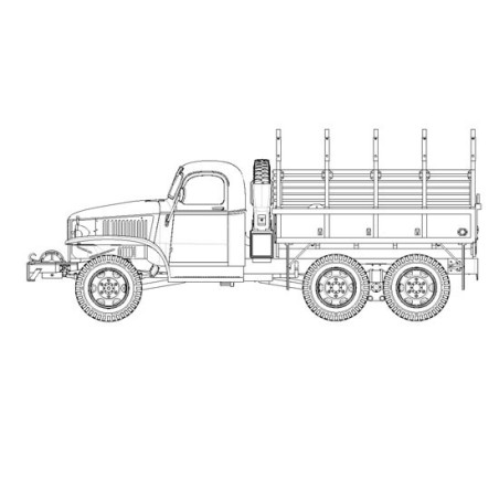 Maquette de camion en plastique US GMC CCKW-352 Steel Cargo Truck 1/35