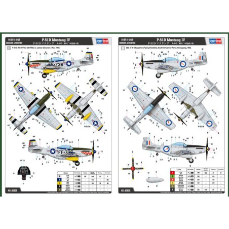 Maquette d'avion en plastique P-51D Mustang IV 1/48