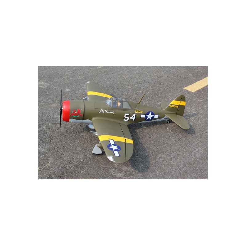 Avion thermique radiocommandé P-47 Little Bunny 10cc ARF Avion thermique radiocommandé P-47 Little Bunny 10cc ARF