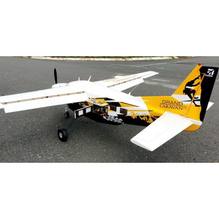 Avion thermique radiocommandé CESSNA Grand Caravan EX 35-40cc yellow black