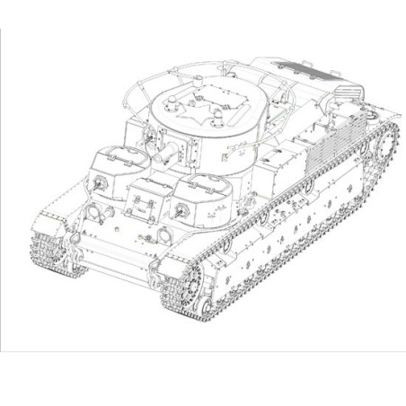 Maquette de Char en plastique Soviet T-28 Medium Tank 1/35