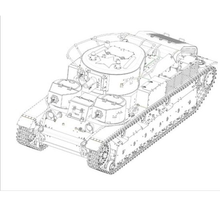 Sowjetisches T-28 mittelschwerem Tank 1/35 Kunststoffmodell für Kunststoff | Scientific-MHD