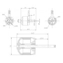 Draft electric motor DM2615 KV1050 engine | Scientific-MHD