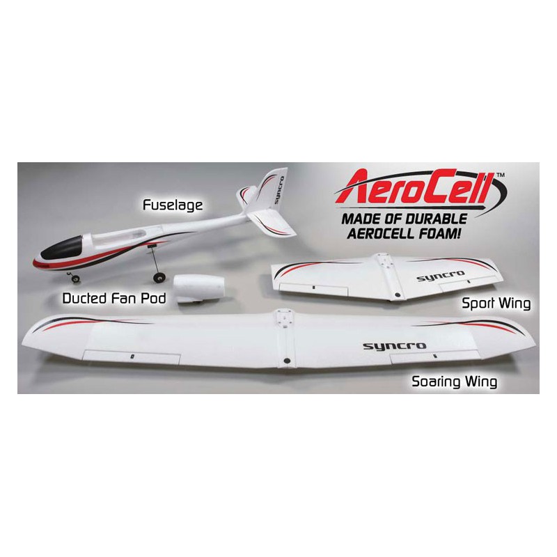 Avions électrique radiocommandé SYNCRO ED DUCTED FAN GLIDER ARF COMBO SF