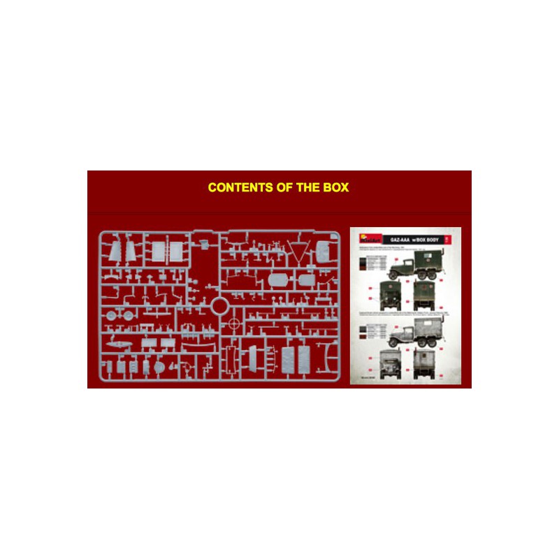 Maquette de camion en plastique GAZ AAA + Refuge 1/35