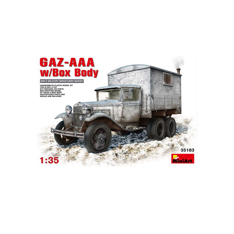 Maquette de camion en plastique GAZ AAA + Refuge 1/35